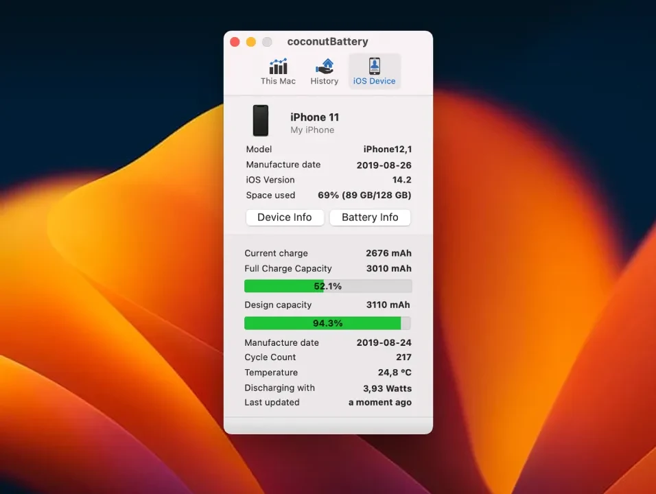coconutBattery Plus 