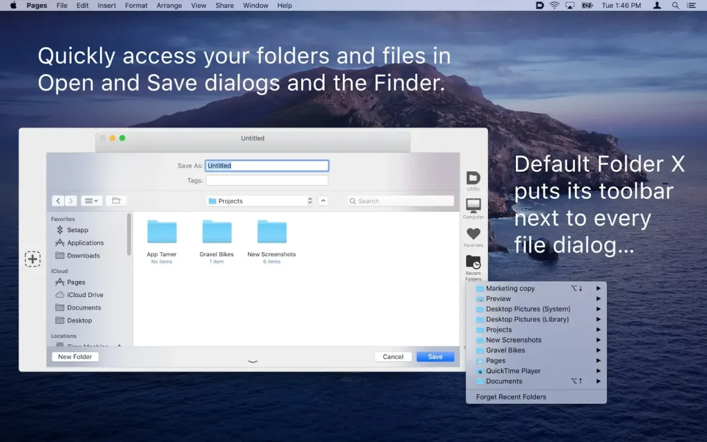 What’s New: Version 6.2.7: Release notes were unavailable when this listing was updated. Compatibility: macOS 10.10 or later Homepage https://www.stclairsoft.com/DefaultFolderX/index.html Default Folder 