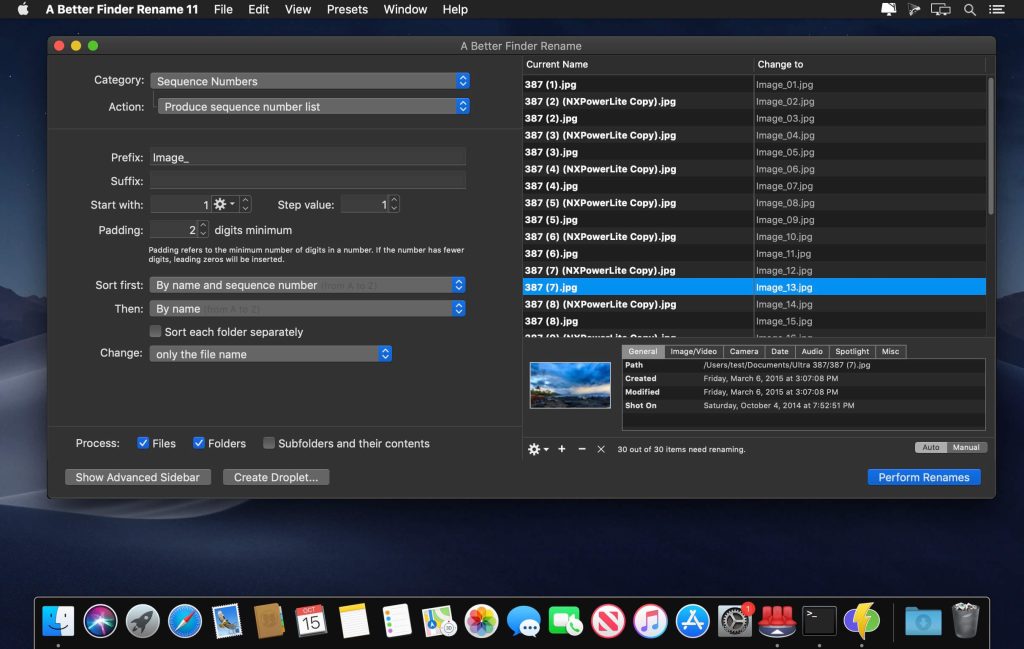 A Better Finder Rename