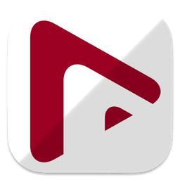 Steinberg Nuendo application logo icon featuring a stylized dark red chevron or play symbol on a white background